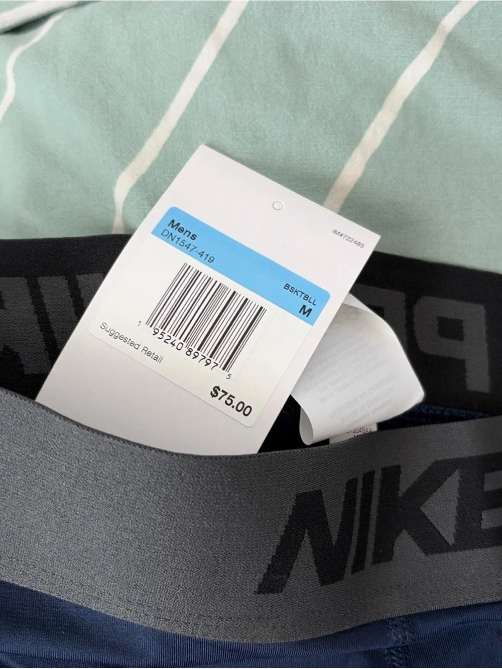 Nike Pro men’s size M NBA leggings navy nwt